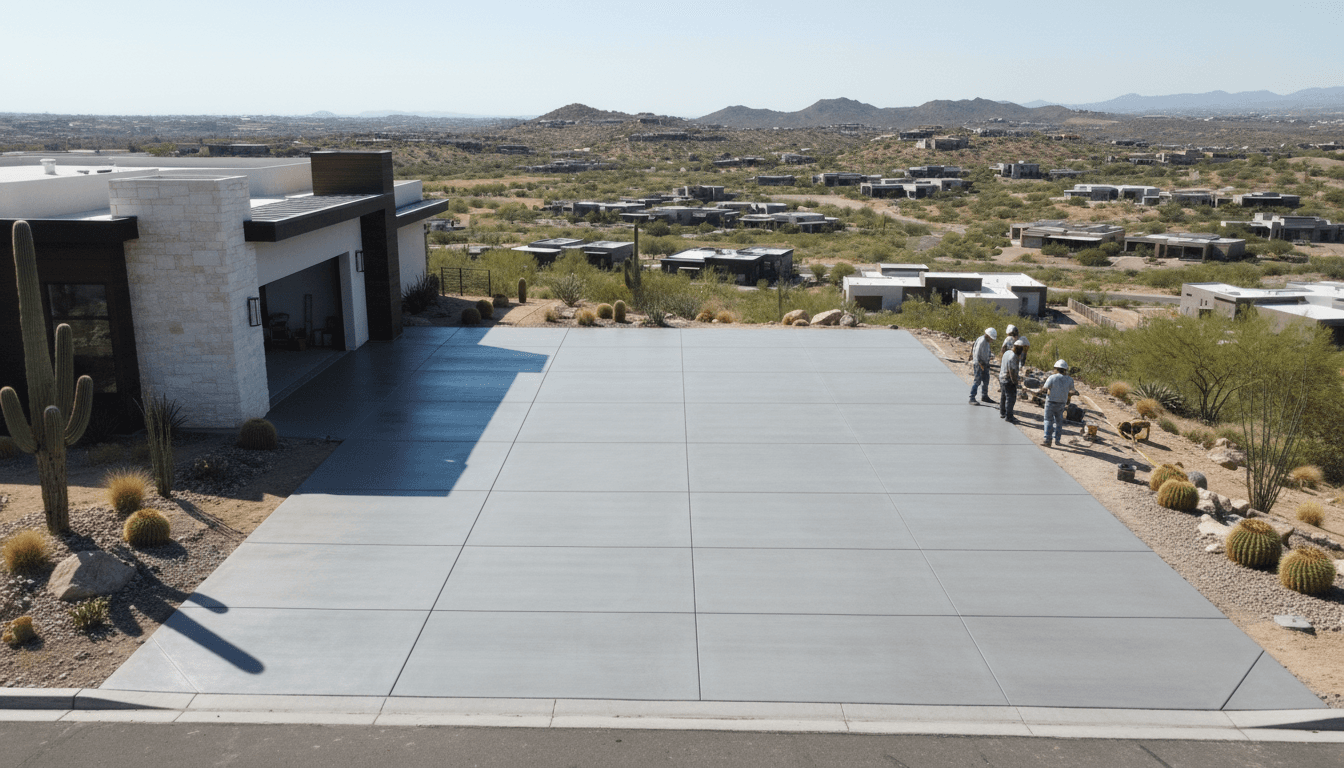 Professional concrete driveway installation by Ortiz Concrete LLC